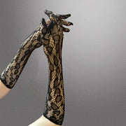 Elegant Transparent Lace Long Gloves