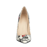 Glam Graffiti Pointed Stiletto Heels