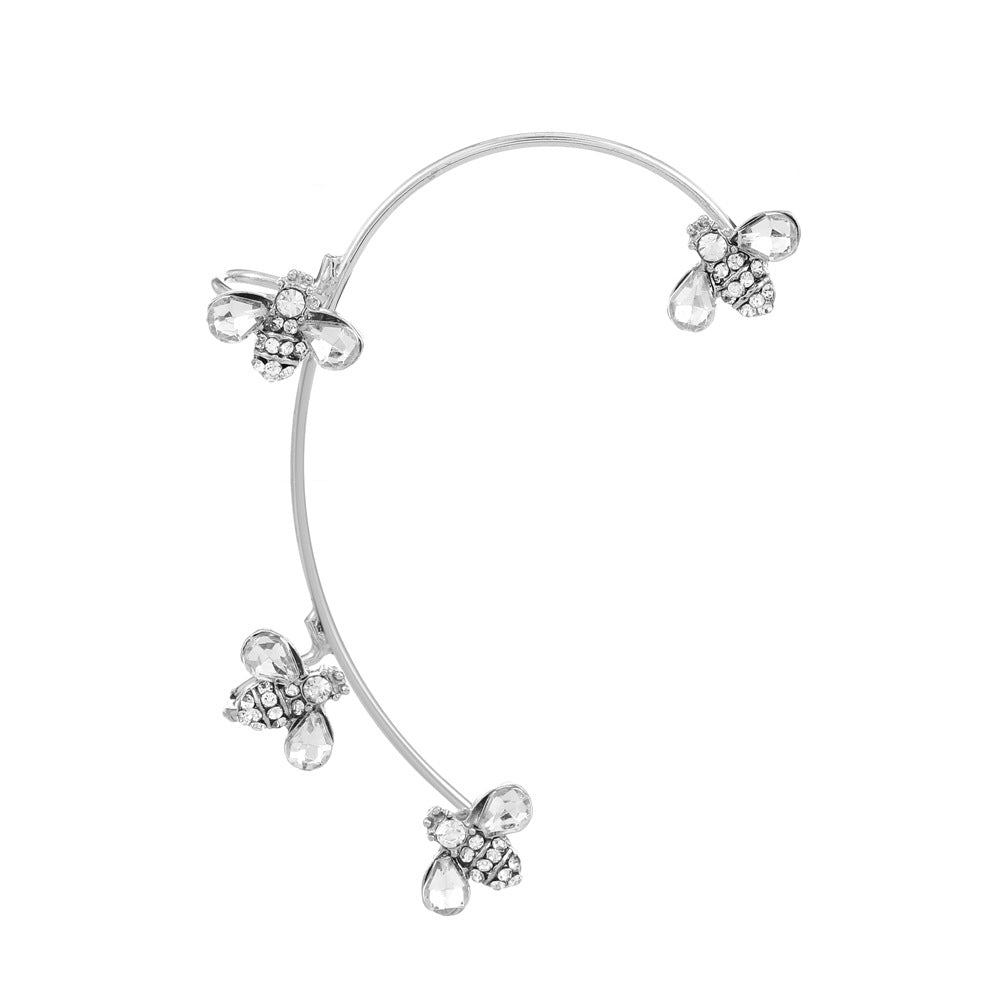 Butterfly Desuign Earrings Without Pierced Diamonds
