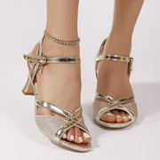Chic Sequin High Heel Sandals