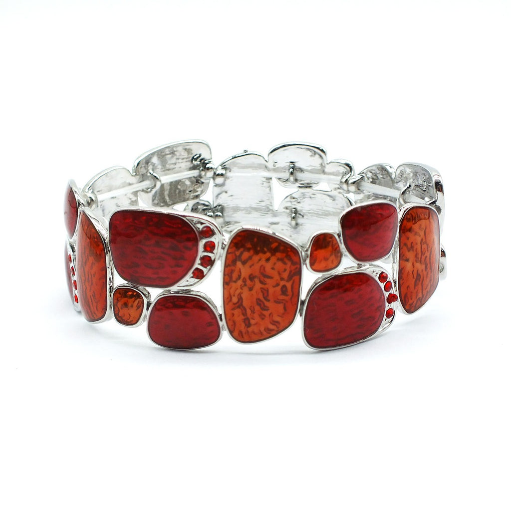 Geometric Enamel Stretch Cool Bracelet
