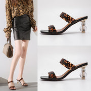 Glam Sculpted Heel One-Strap Sandals