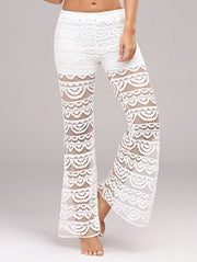 Elegant Patchwork Sheer Sexy Pants