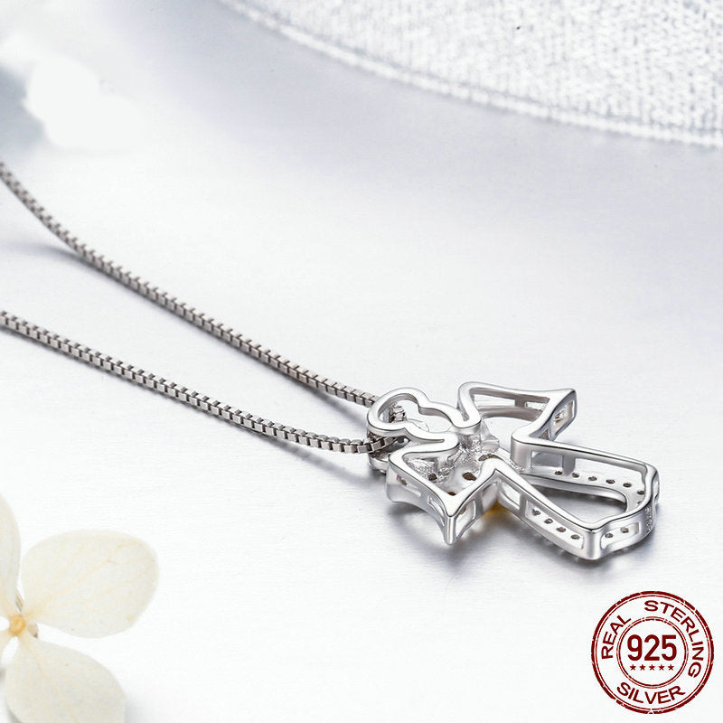 Sterling Silver Guardian Angel Special Necklace
