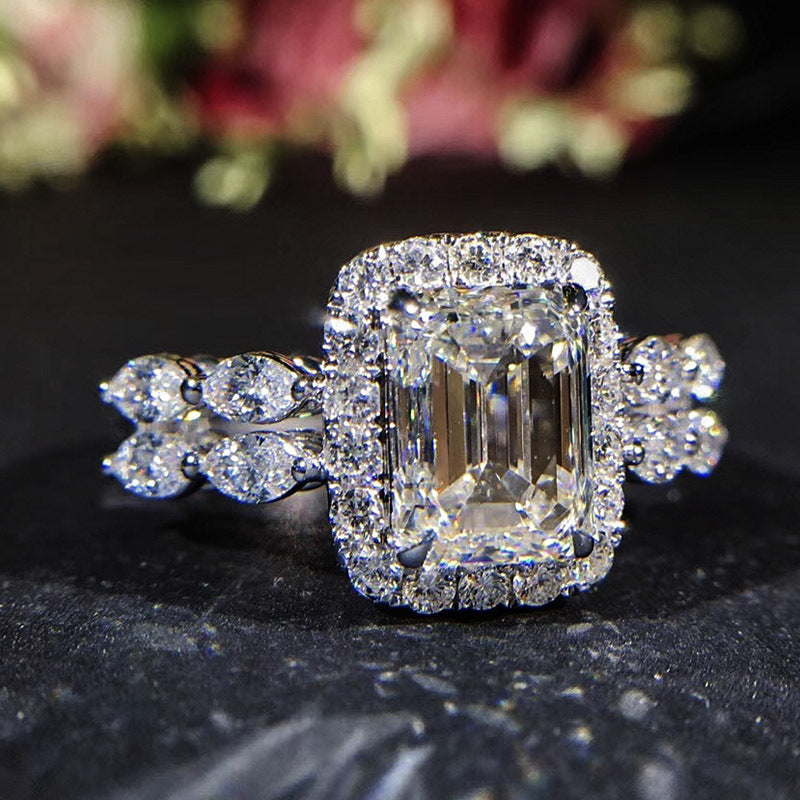 Glam Princess Cut Simulated Gem Ring