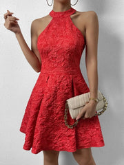 Sleeveless Halter Sexy Pattern Dress