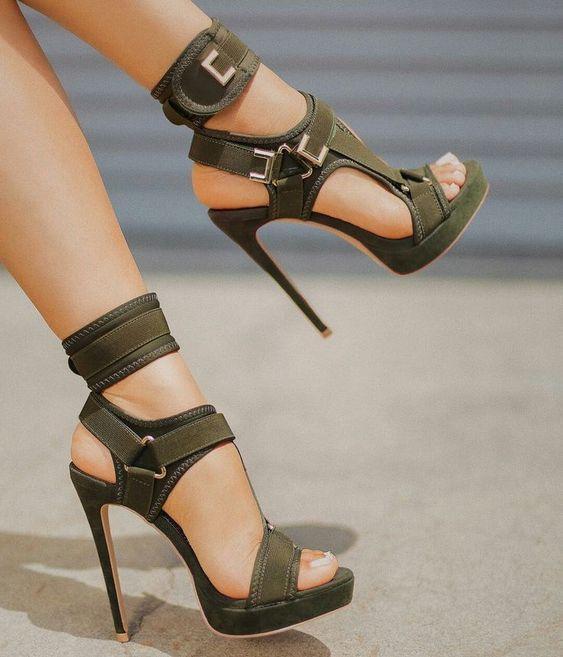 Sexy Buckle Platform Stiletto Sandals