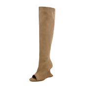 Bold Zipper High Heel Boots