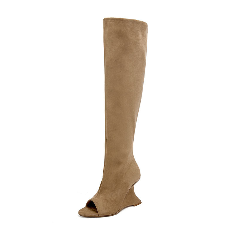 Bold Zipper High Heel Boots