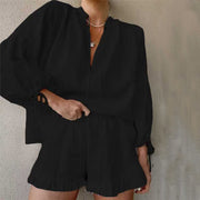 Sweet Lace-Up Ruffle Shorts Co-Ord