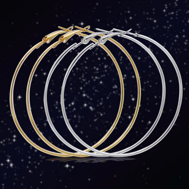 Classic Big Circle Metal Exaggerated Circle Earrings