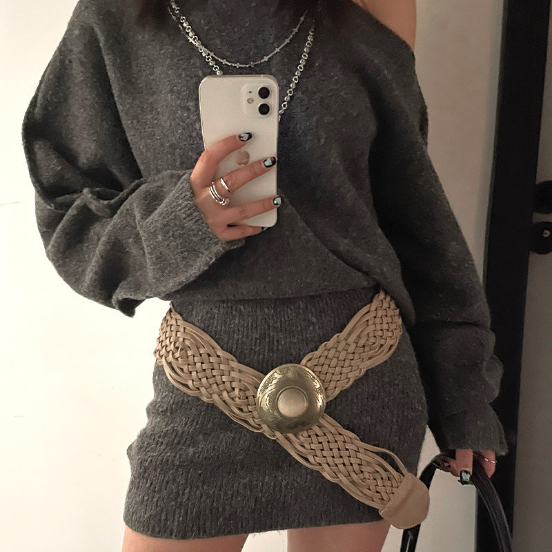 Bohemian Wide Woven Belt