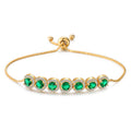 Emerald Zircon French Adjustable Bracelet