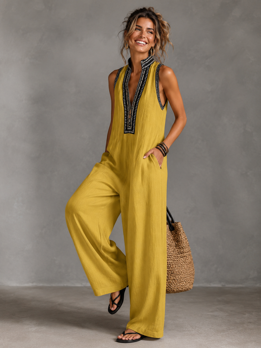 Comfy & Cool Linen-blend Jumpsuit