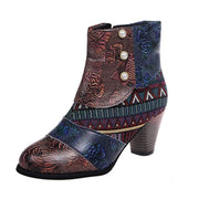 Chic Boho Patchwork Ankle Boots