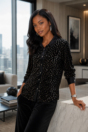 French Gold Velvet Top
