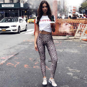 Leopard Print Pants Sexy Push Up Leggings