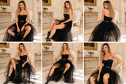 Dovetail Black Mopping Long Skirt