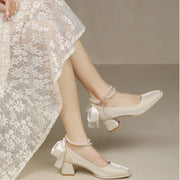 Sleek Square Toe High Heels