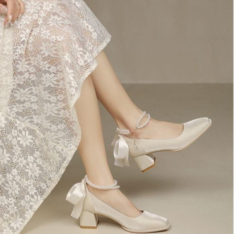 Sleek Square Toe High Heels
