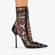 Sexy Mesh Patent High Heel Sandals