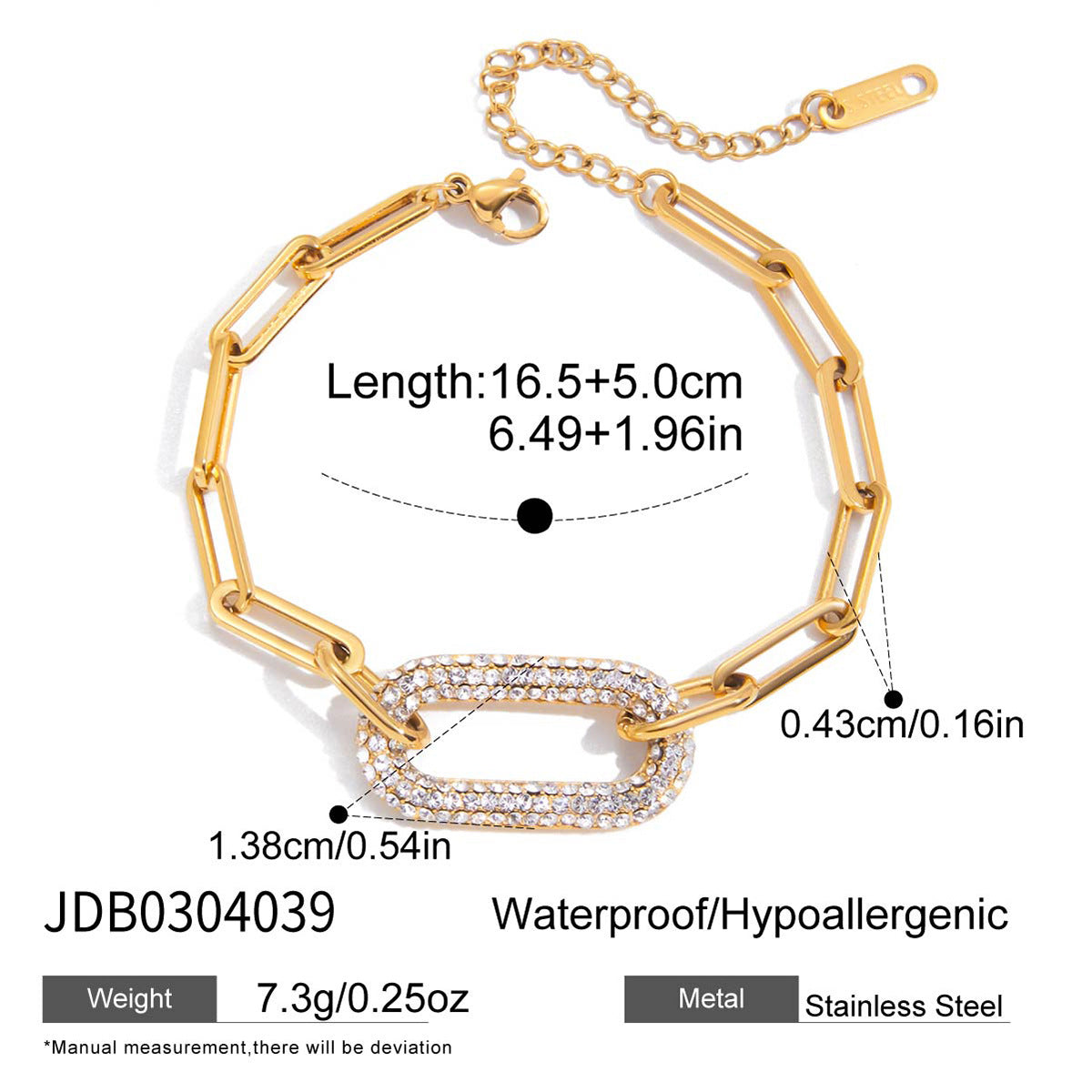 Cool Stainless Steel Ornament Bracelet