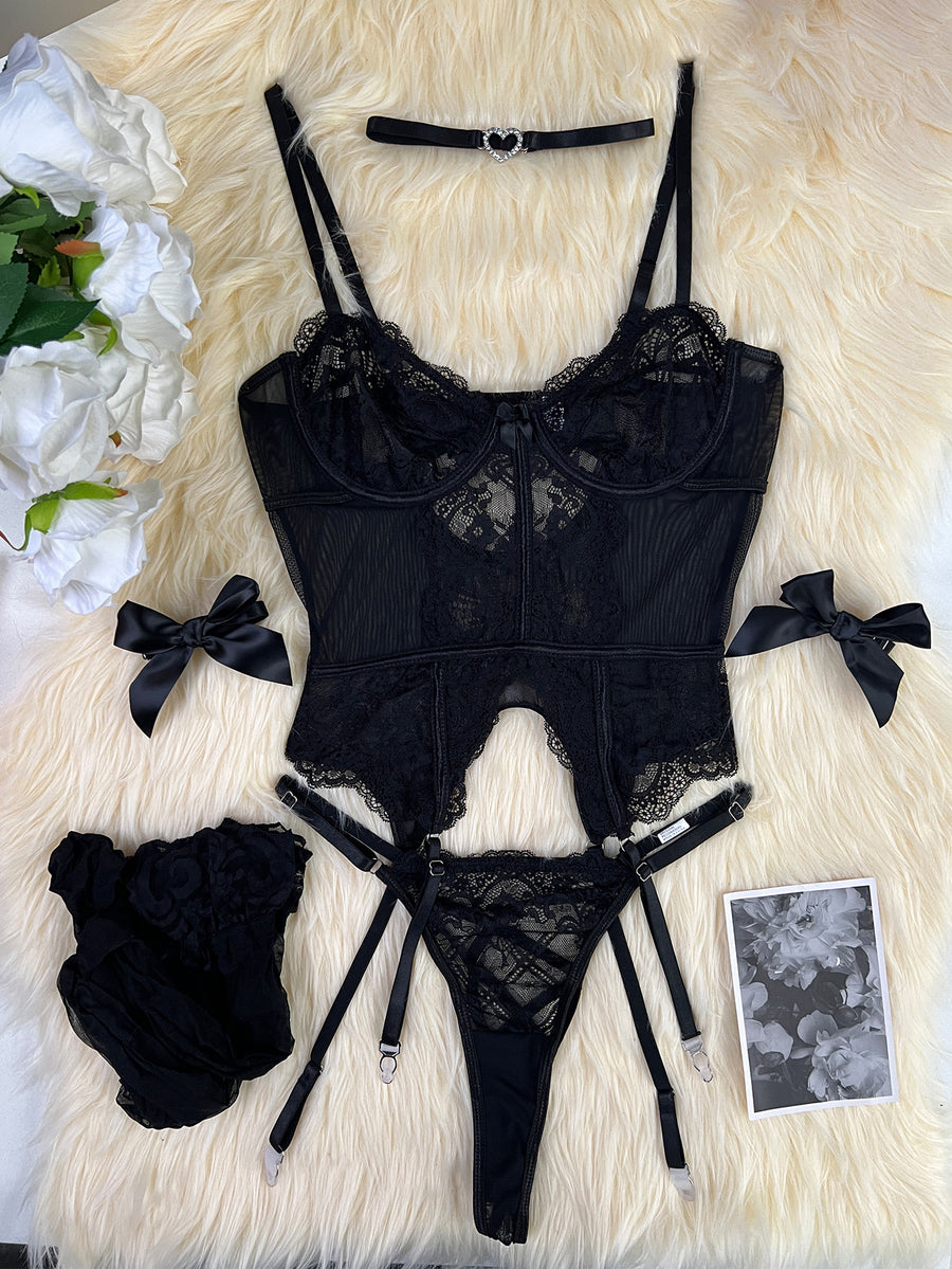 5 Piece Sensual Lace Lingerie HOT Set
