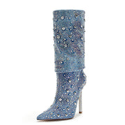 Glam Pointed Heel Boots