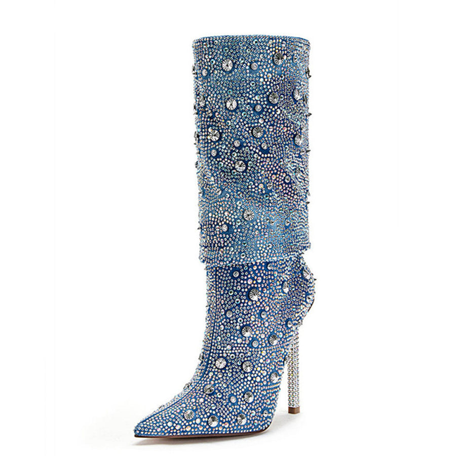 Glam Pointed Heel Boots