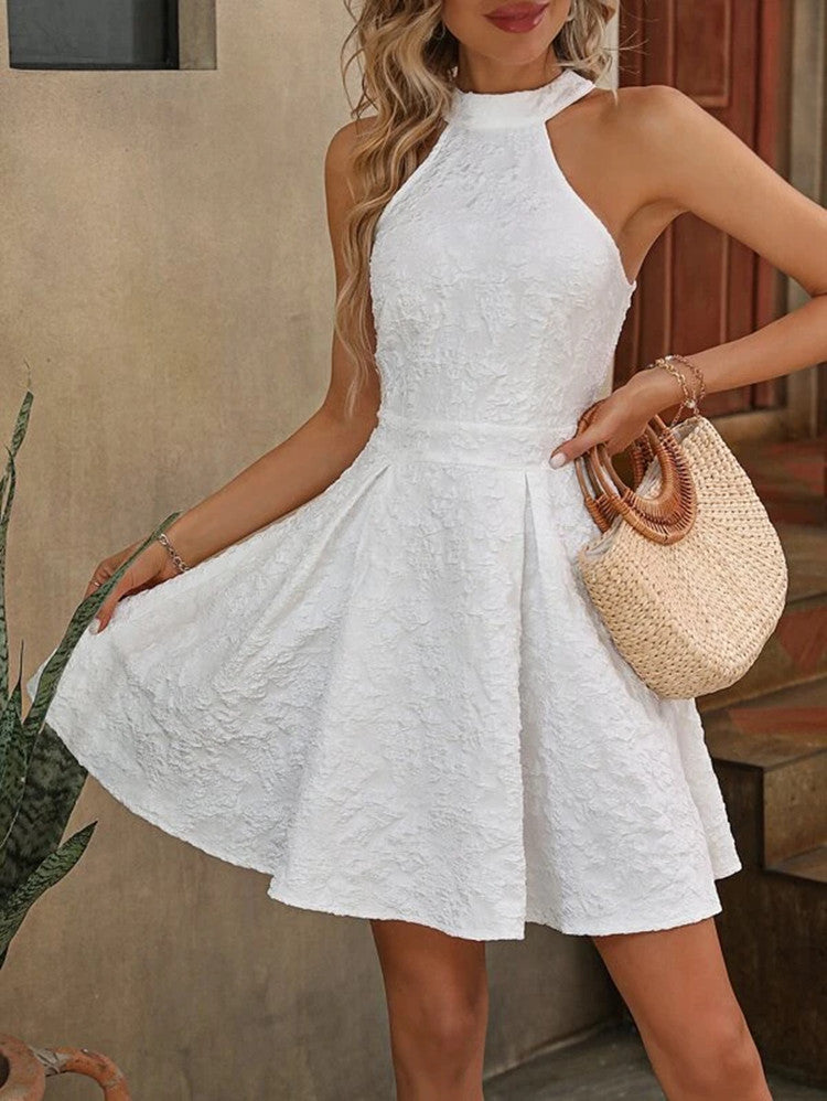 Sleeveless Halter Sexy Pattern Dress