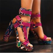 Sexy Buckle Platform Stiletto Sandals