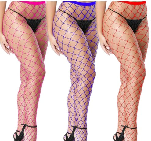 Big Grid Pantyhose - High Elastic Mesh Fishnet Style