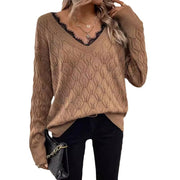 Long Sleeve Lace Edge Sweater