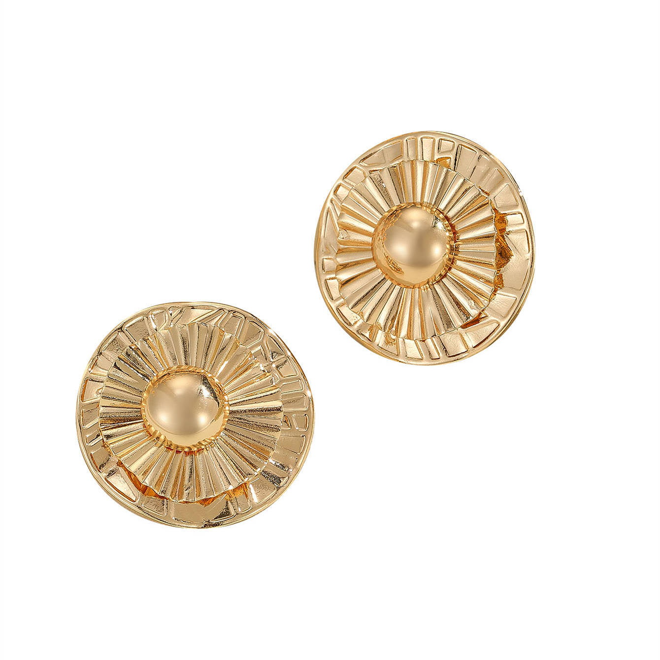 Irregular Exaggerated Unique Design Circle Stud Earrings