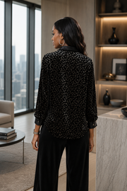 French Gold Velvet Top
