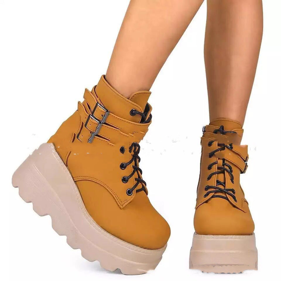 Luxe Genuine Leather Platform Boots
