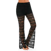 Elegant Patchwork Sheer Sexy Pants