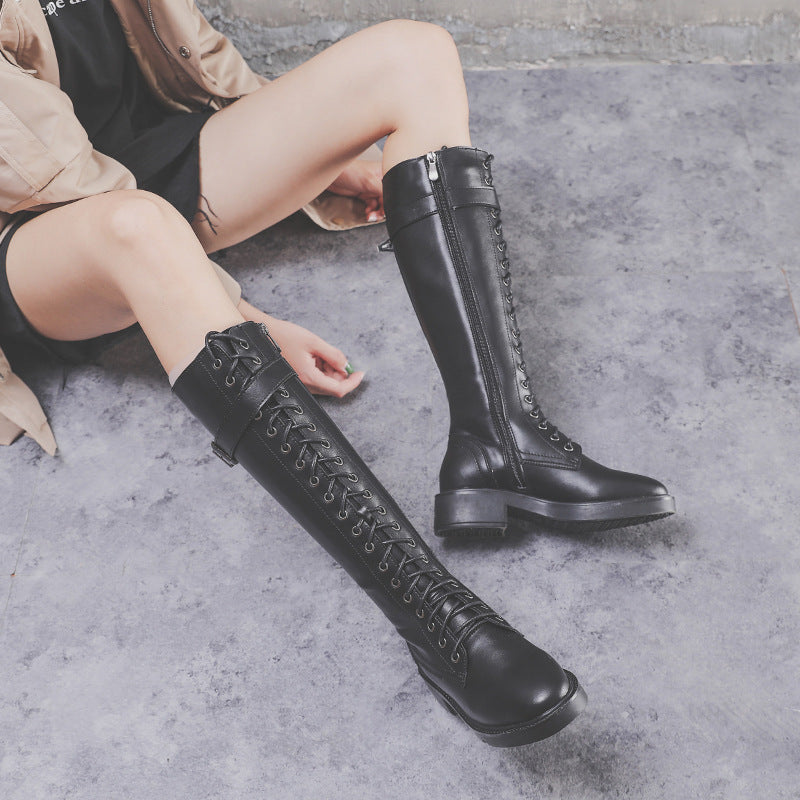 Sleek Flat Knee-High Boots