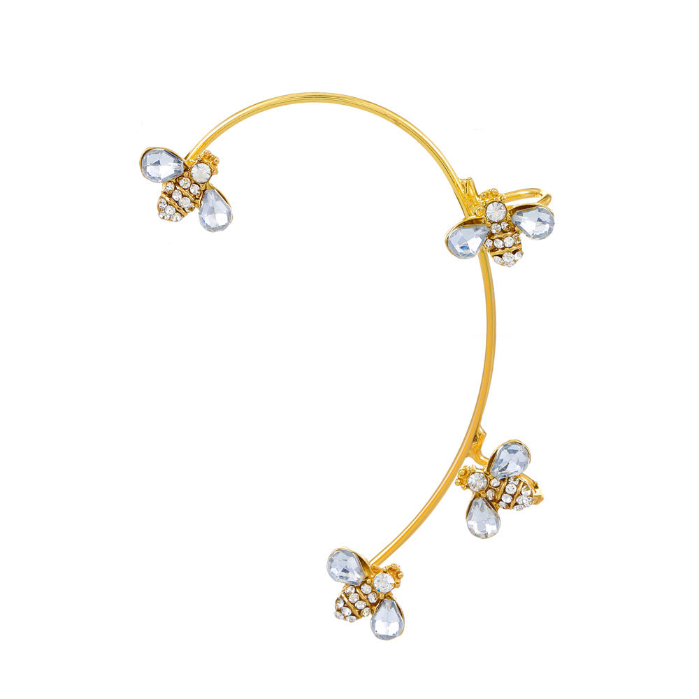 Butterfly Desuign Earrings Without Pierced Diamonds