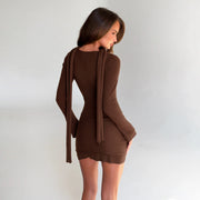 Knitted V-neck Sexy Dress