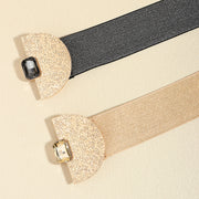 Stretchy Glittering With Pearls, Elastic Belt