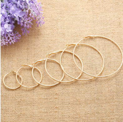 Classic Big Circle Metal Exaggerated Circle Earrings
