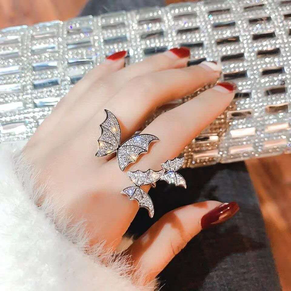 Sparkle Bat Statement Ring