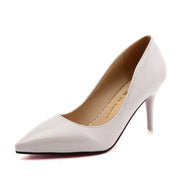 Elegant Pointed Toe Patent Leather Heels