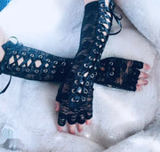 Chic Lace Strap Gloves