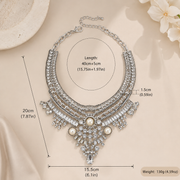 Alloy Diamond-style Crystal Necklace