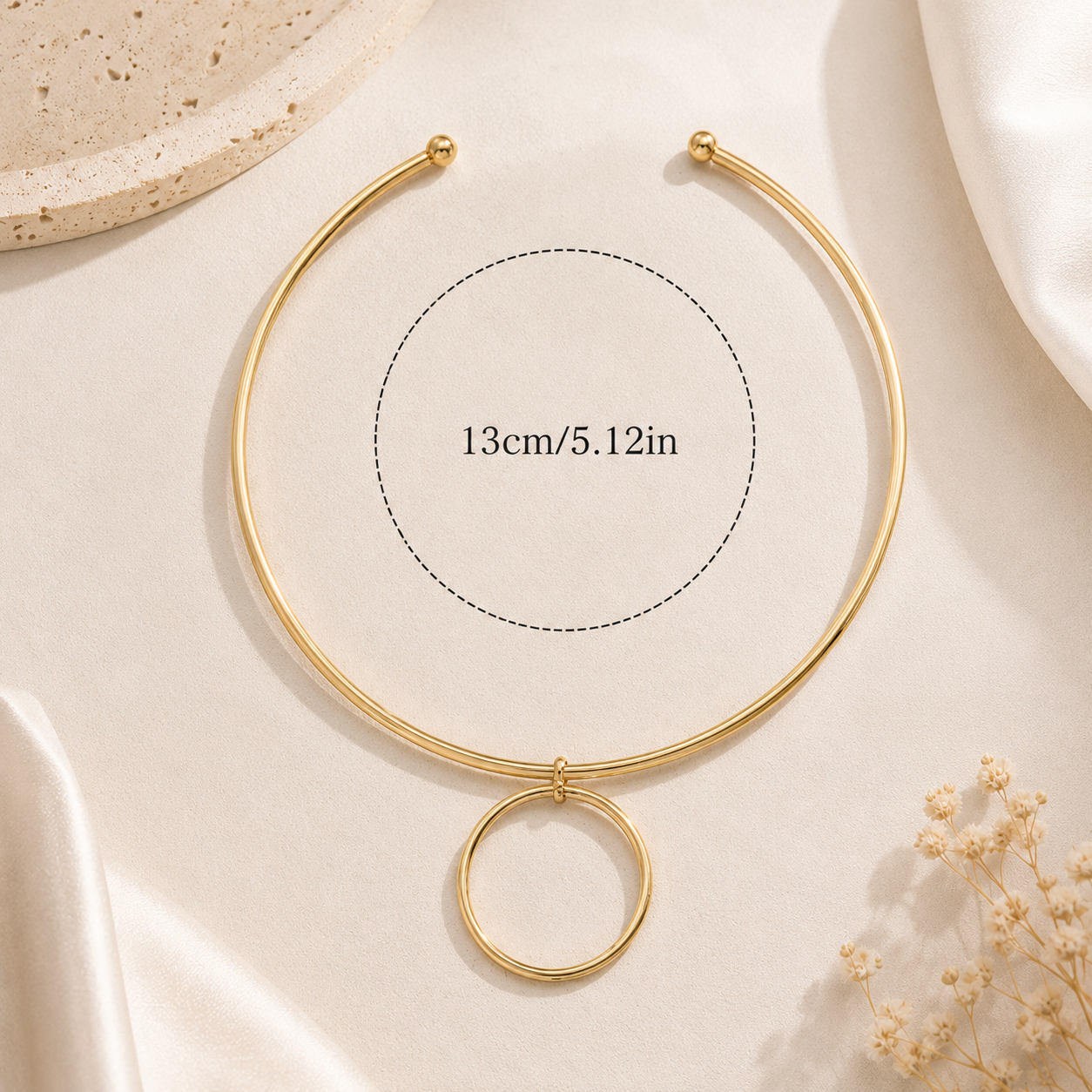Big Circle Collar Choker Necklace