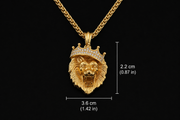 Hip-hop luminous lion necklaces