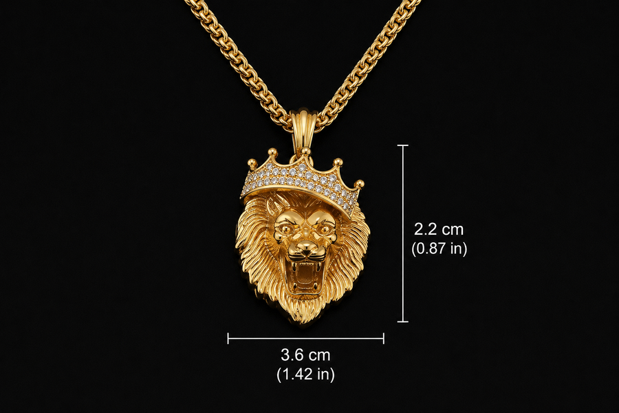 Hip-hop luminous lion necklaces