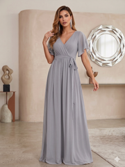 Sexy V-neck Chiffon Dress